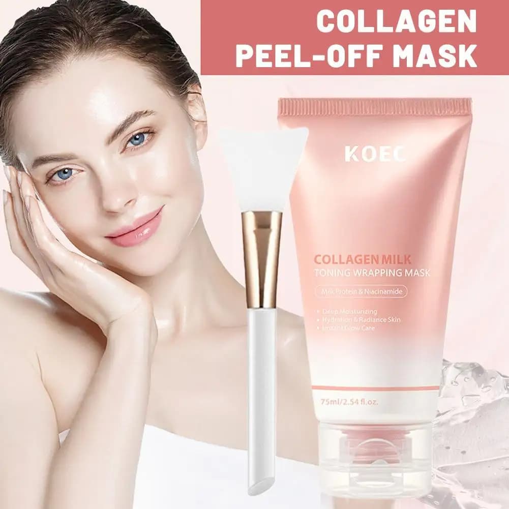 Maschera Tonificante al Collagene Originale Coreano, Idratazione Profonda+Riparazione della Barriera+Lifting e Rassodamento+Riparazione Rughe+Schiarimento della Pelle