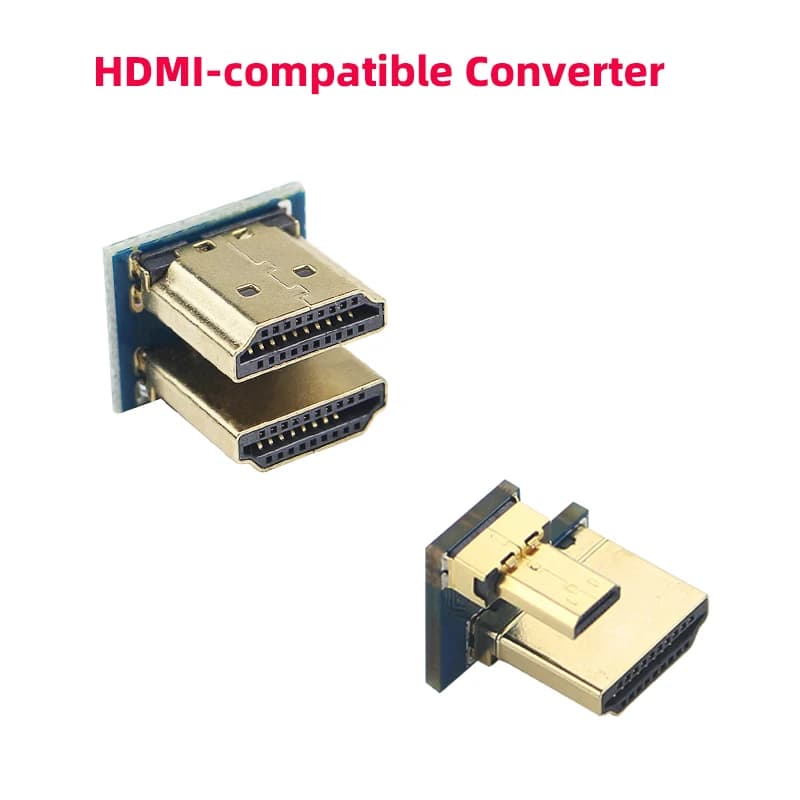 50 compatible HDMI connectors Raspberry Pi 1080P, male to male adaptor, 3.5/5 inch touchscreen LCD display converter