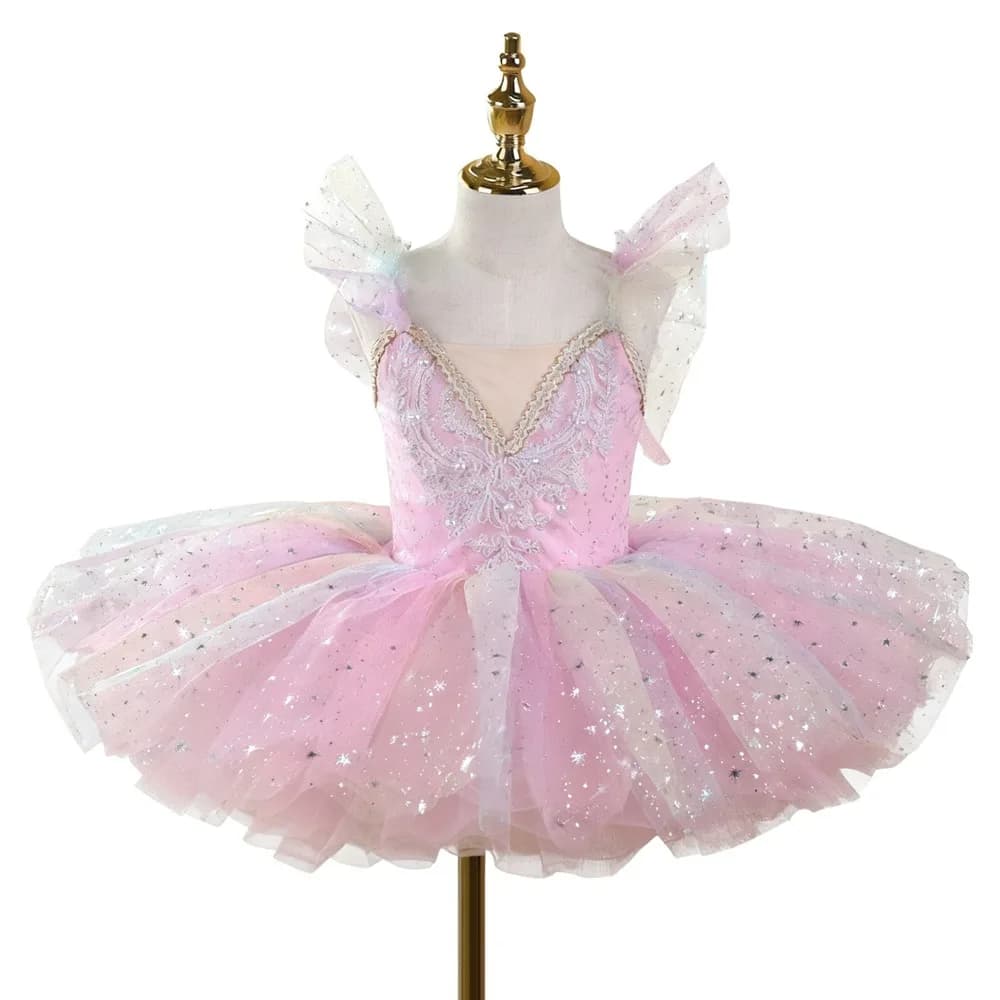 Fashion Sequin Ballet Dress Puffy Party Dress Ballet Tutu Modern Princess Dress Girls