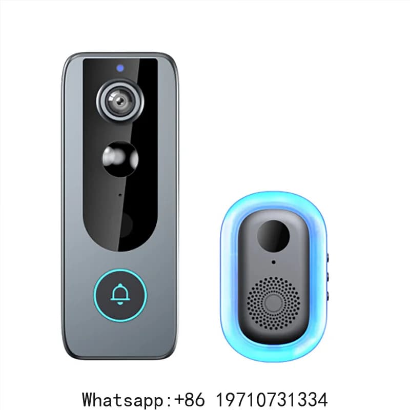 Campanello Wireless da Esterno Impermeabile con Copertura Solare Antipioggia, Telecamera Digitale Spioncino, Videocitofono Smart per Casa