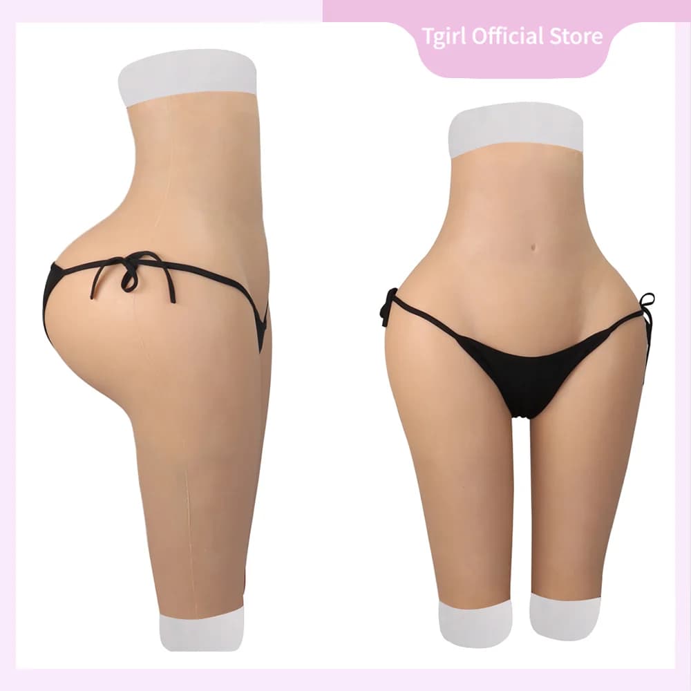 Pantaloncini cosplay Tgirl Miglioramento in silicone Quinto pantaloni Sollevatore anca con finta vagina per Crossdresser Transgender Drag Queen Party