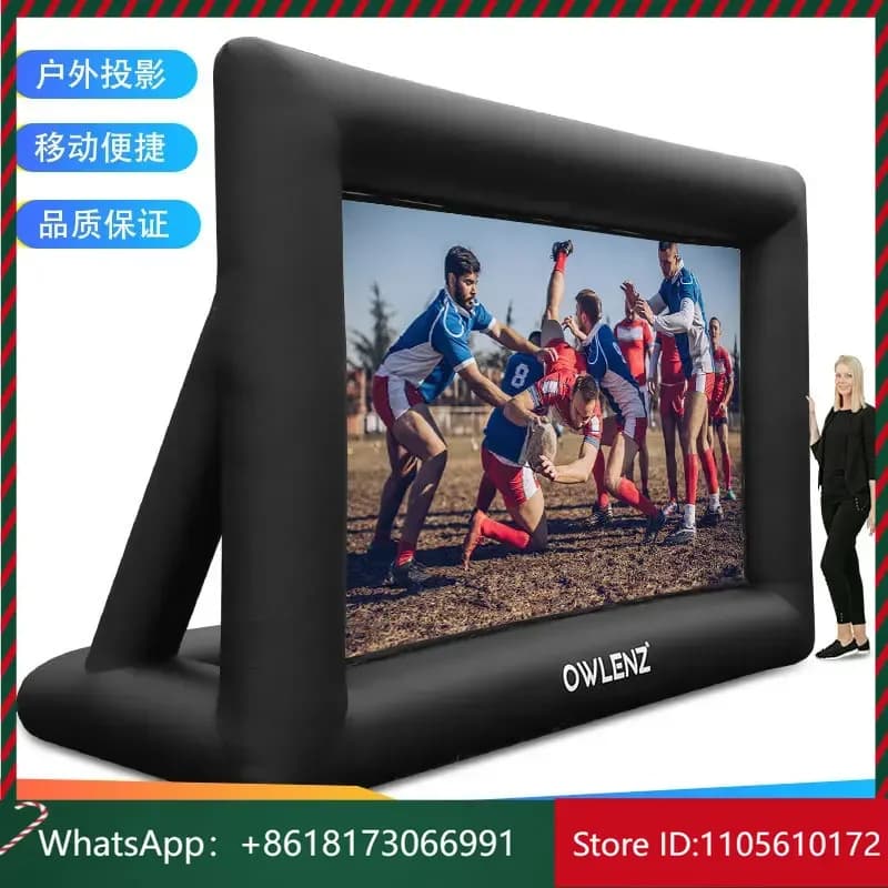 Inflatable outdoor screen 16 feet 16:9 high-definition projector screen easy to store outdoor portable projection