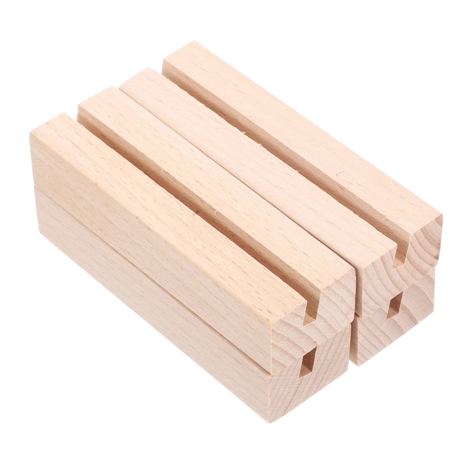 4 pcs photo base wooden table calendar wooden card holder for table business cards display frame products for printing