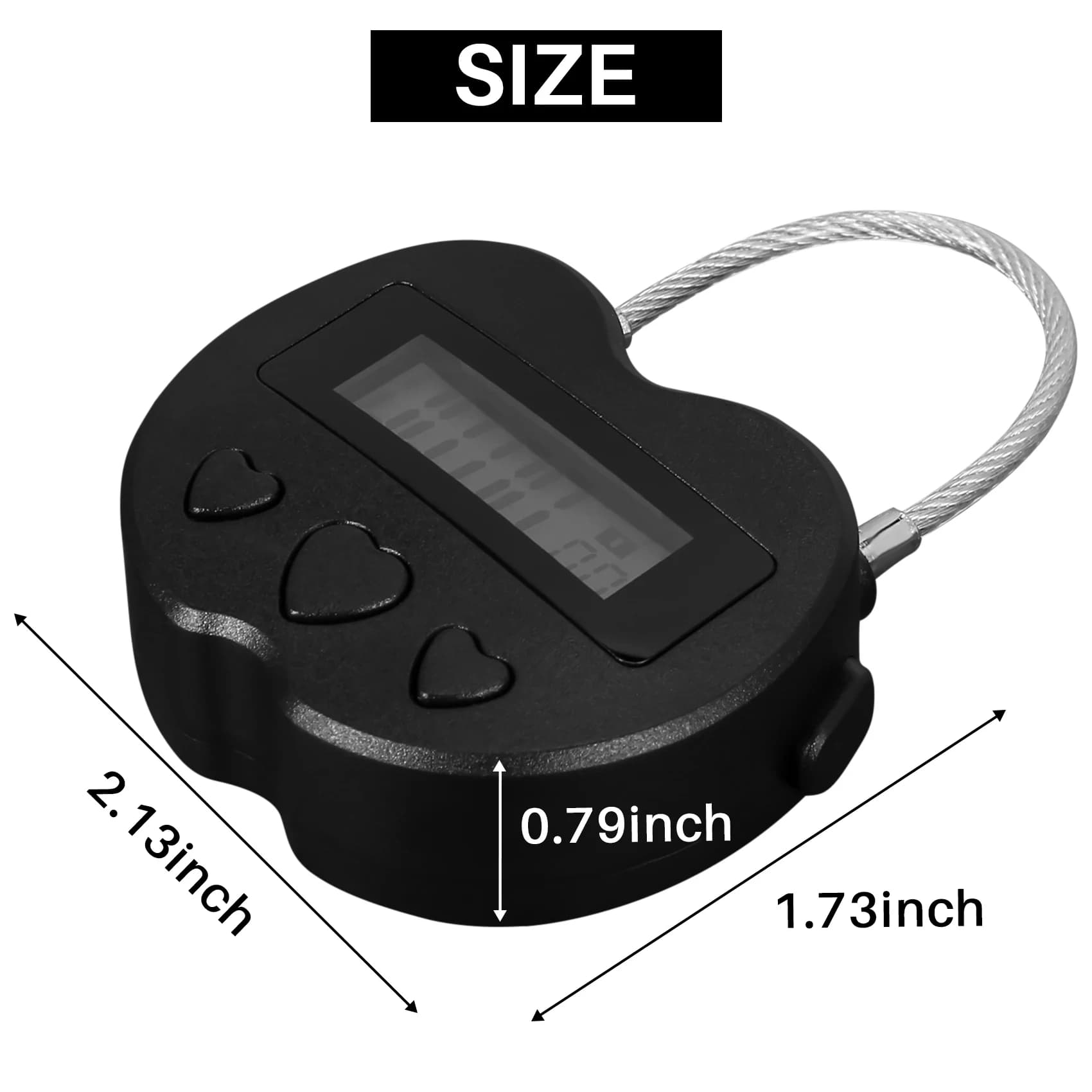 ABZZ-Smart Time Lock con Display LCD, Timer Elettronico Multifunzione da Viaggio, Impermeabile, Ricaricabile USB, Timer Temporaneo