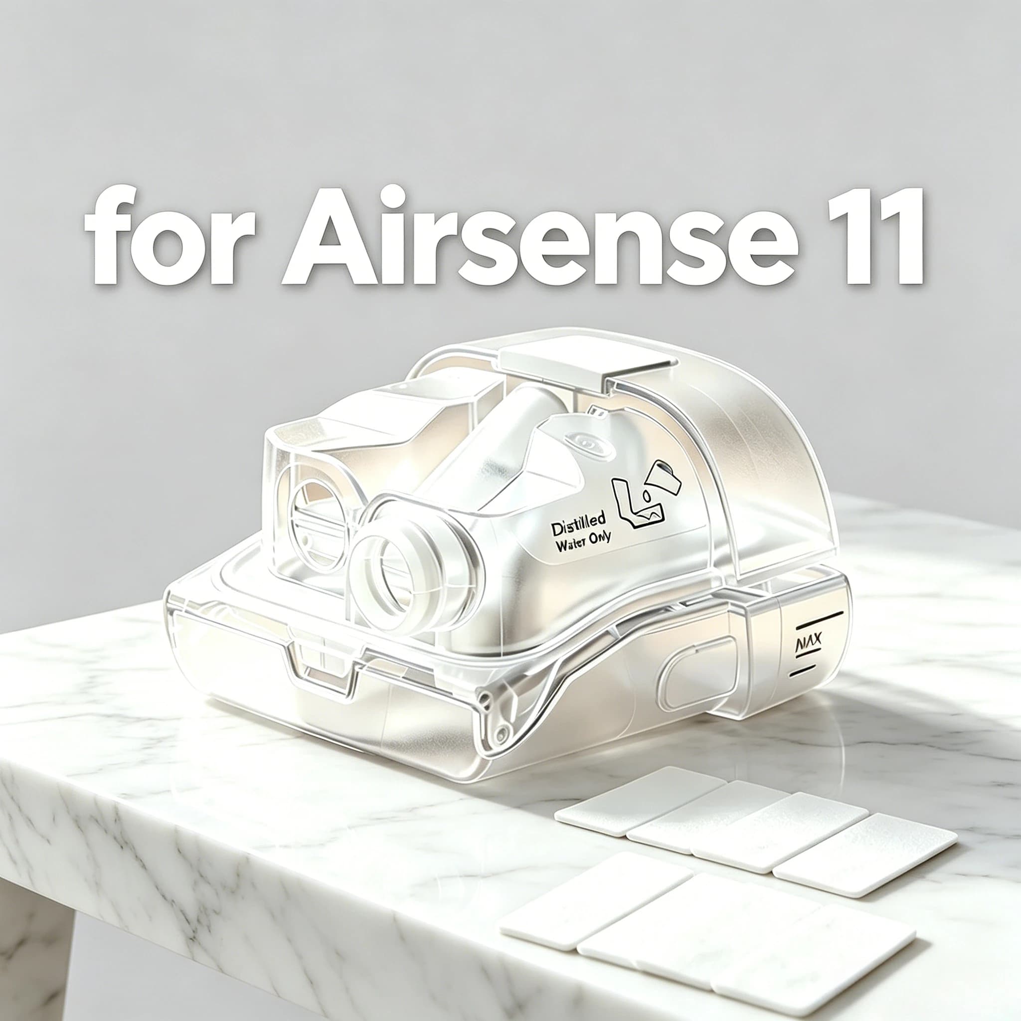 Water Chamber for Airsense 11 + 10pcs Filter, S11 Water Tank Long Lasting Leakproof Humidifier Water Container Accessories