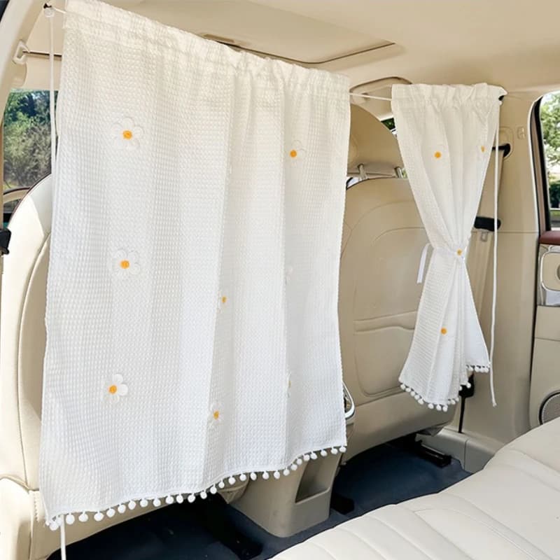Car Privacy Curtains Universal Car Divider Curtain Between Rear Seat Auto Blackout Curtains Car Sun Shades Side Window Covers