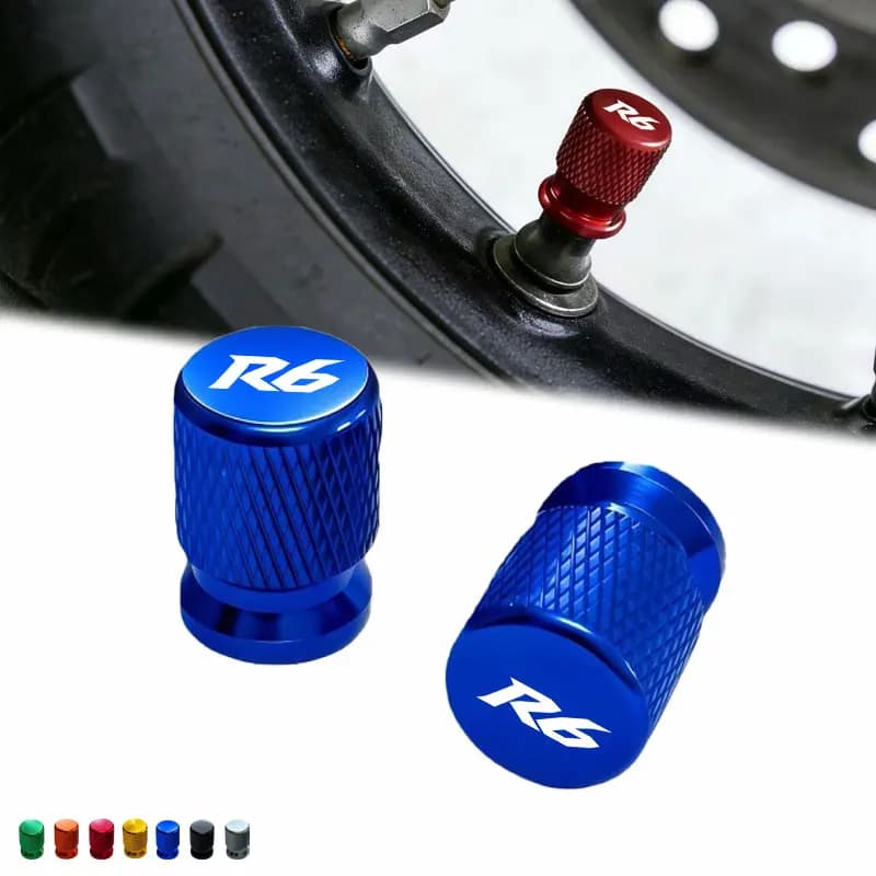 2 Pezzi Tappi Valvola in Lega di Alluminio per Pneumatici Moto YAMAHA YZF-R6 YZFR6 1999-2001 2002 2003 2004 2005 2006