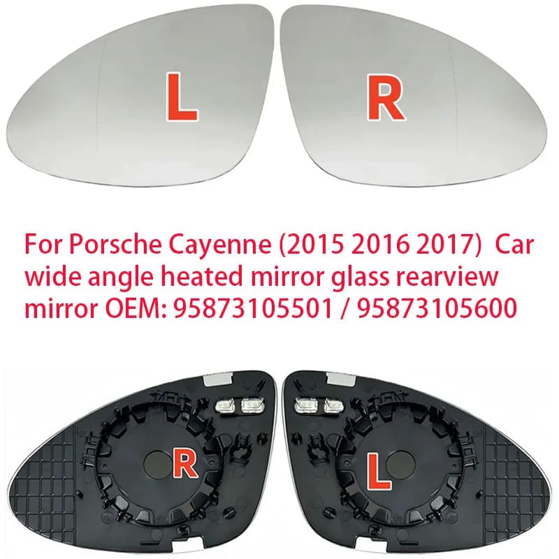 For Porsche Cayenne 2015 2016 2017 High Quality Car Wide Angle Heated Mirror Glass Rearview Mirror OEM:95873105501/95873105600