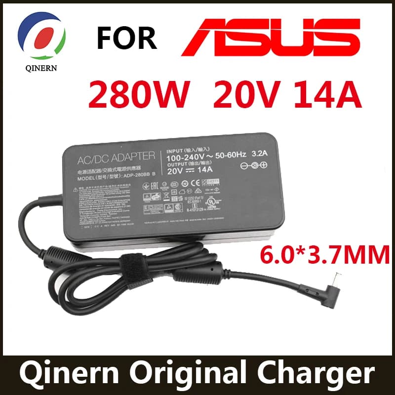 20V 14A 280W 6.0*3.7MM Caricatore ADP-280BB B adattatore per laptop per ASUS PG35V ROG GX551QS GX551QR GX703HS GX703HR GX703HM G732LWS