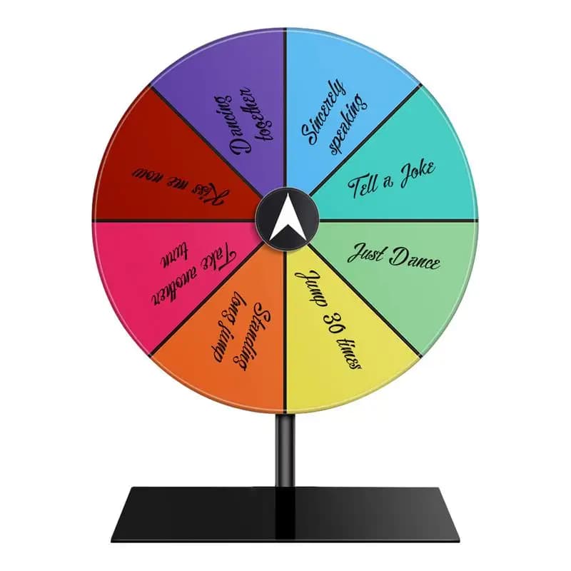 Ruota del premio Ruota girevole cancellabile a secco Spinner Gioco Ruota della roulette a colori Ruota girevole modificabile per impieghi gravosi Ruota del premio da tavolo per iprechi