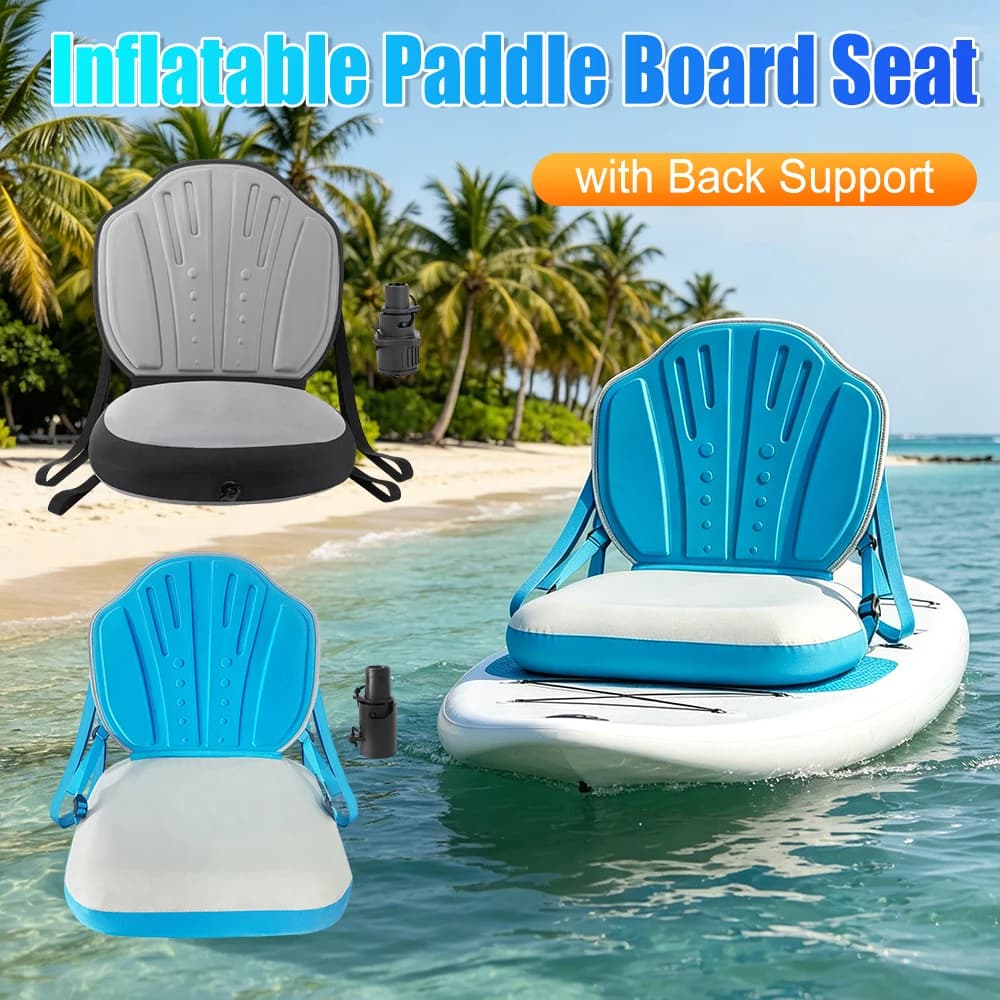 Thicken Cushion Paddle Board Seats with Back Support & Air Pump Adapter Inflatable Paddle Board Seats for Kayaking&Rafting