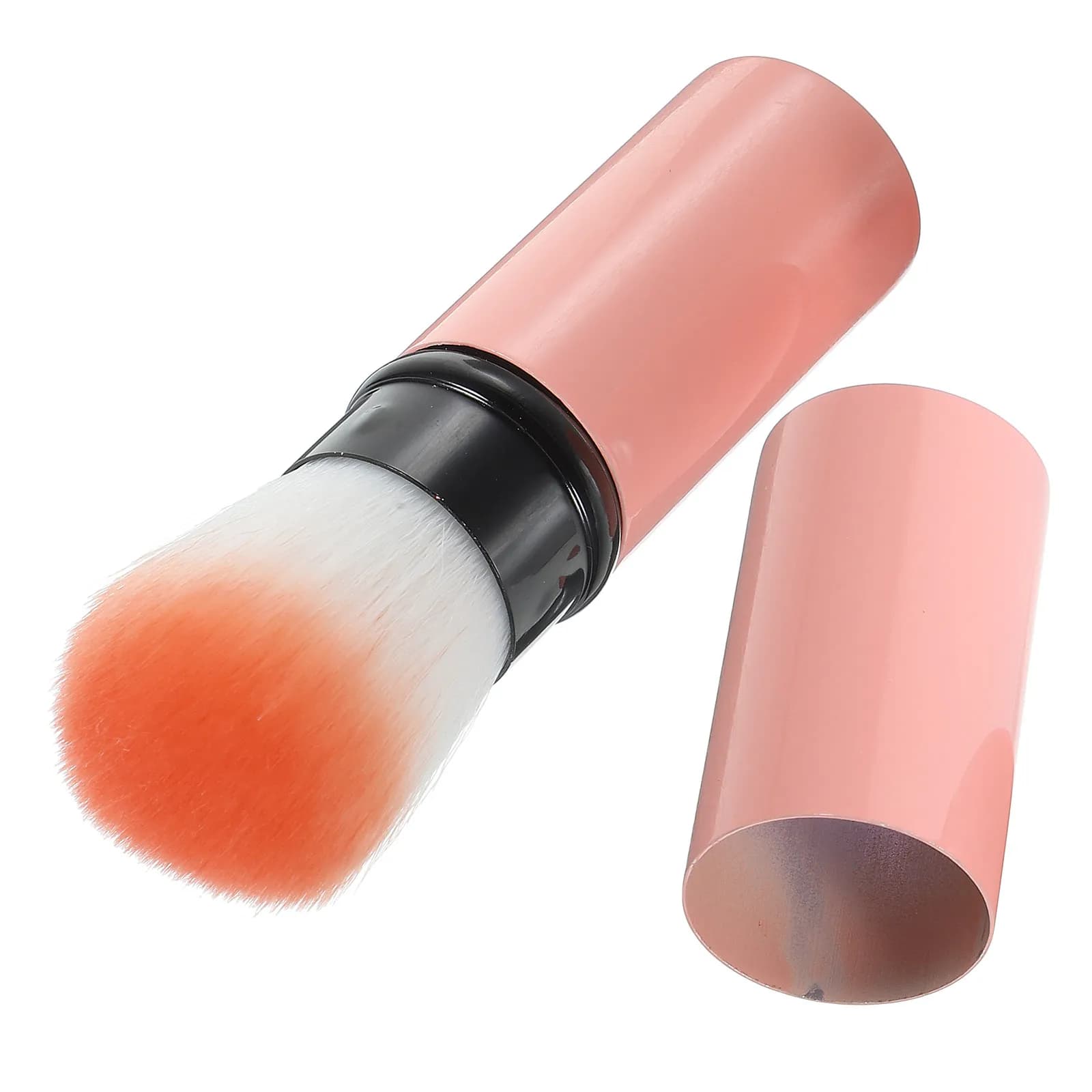 Pennello Trucco Retrattile per Polvere Minerale, Bronzer, Shimmer, Blush, Ombretto - Forma a Cupola Morbida, Fibra Artificiale, Facile da Pulire, Carino