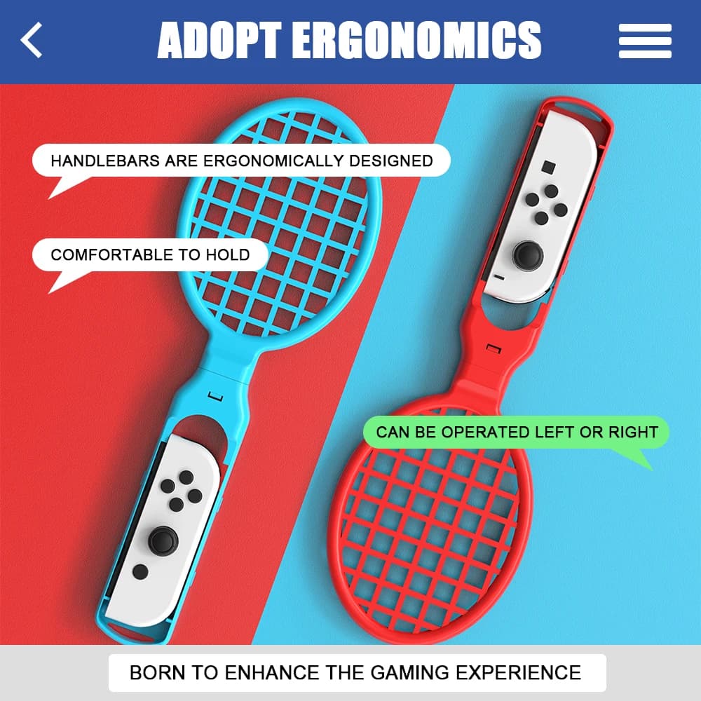 2022 New Sport Fitness NS Switch games accessories for tennis racket controller Oled Joycon handle Grip support for nindos