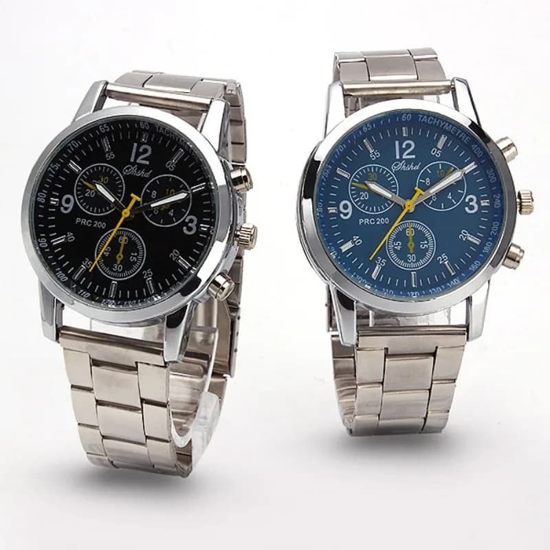 Orologio da Uomo Elegante con Cinturino in Acciaio, Movimento al Quarzo, Design Casual e Raffinato, Reloj Hombre