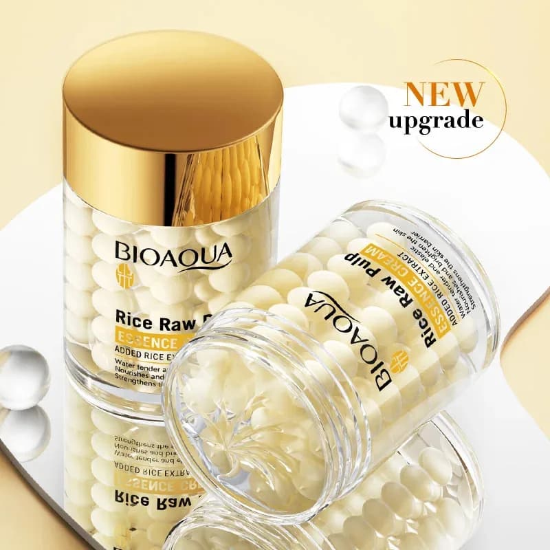 BIOAOUA Crema viso idratante profonda all'essenza di riso, illuminante, rassodante e ringiovanente per la cura della pelle delle donne