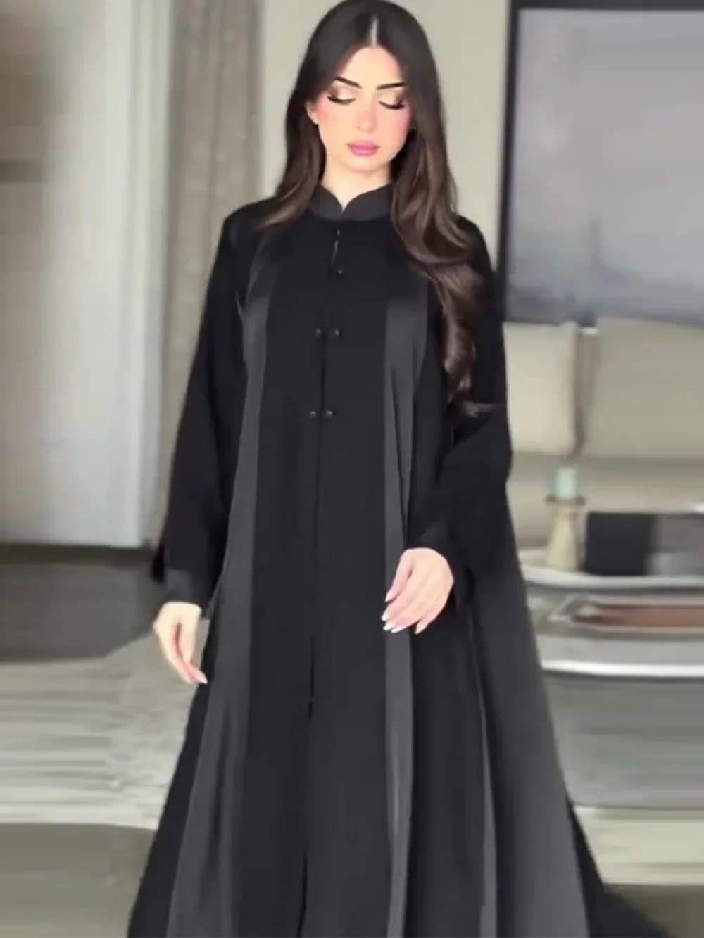 Eid Abaya Vestito Delle Donne Musulmano Jalabiya di Colore Solido Abiti Largos Del Partito Caftano Ramadan Abiti Lunghi Dubai Caftano Arabo Robe 2026