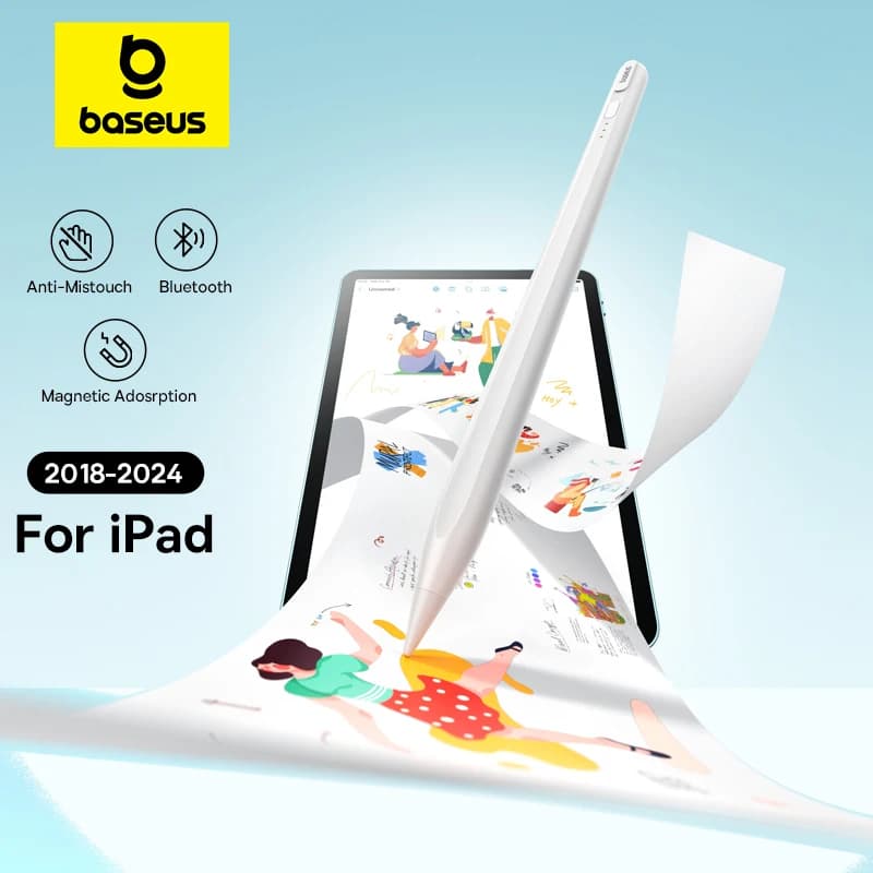 Stilo Bluetooth Baseus di terza generazione per Apple Pencil Palm Rejection compatibile con iPad Pro Mini Air 2024 2022-2018 per Apple Pen