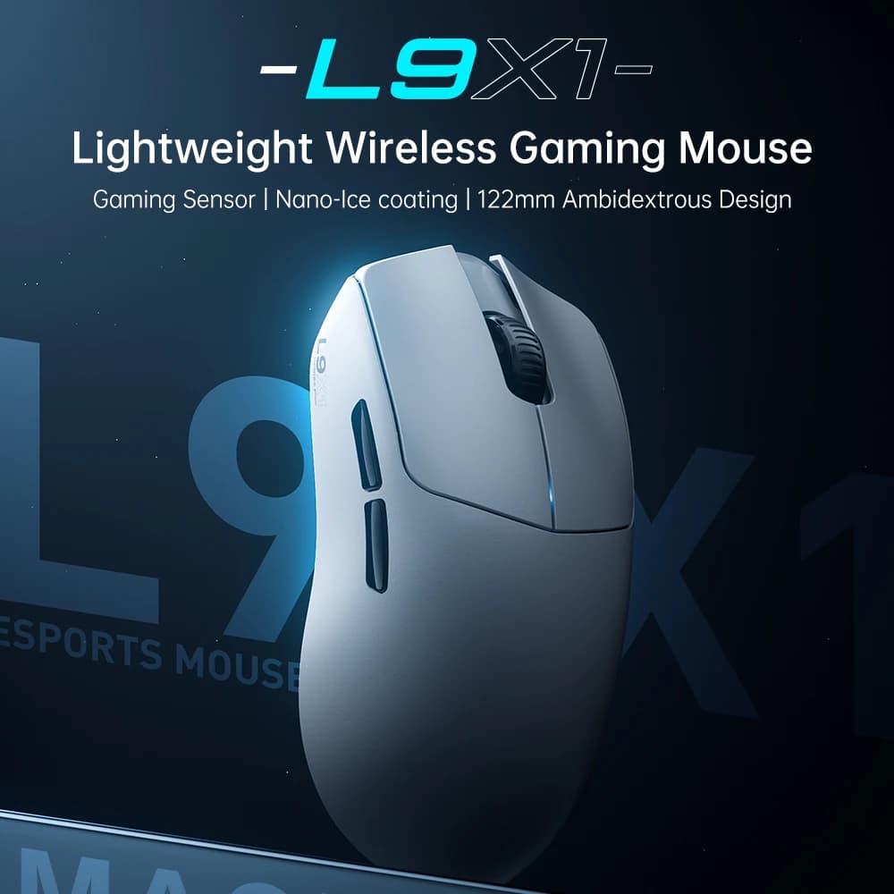 Mouse da gioco wireless MACHENIKE L9X1 52G Design leggero PAW3311 Tasso di pololling 1000Hz Mouse ergonomico per PC da ufficio