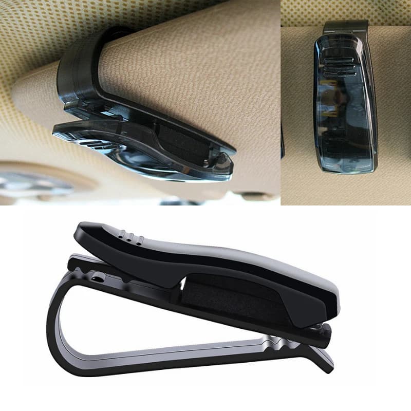1/2 pz porta occhiali da auto visiera parasole organizzatore biglietto porta biglietti da visita occhiali da sole per auto porta occhiali accessori interni per auto