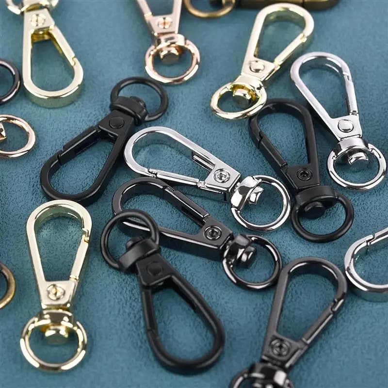 5 pezzi moschettone girevole in metallo fermagli clip anelli ganci a clip per borsa artigianale fai da te cinturino cintura portachiavi collana braccialetto catena