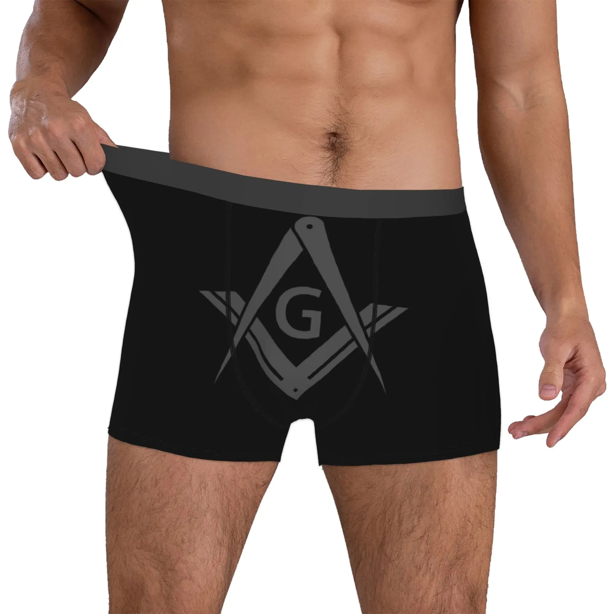 Freemason Logo Boxers Shorts Mens Masonic Mason Freemasonry Briefs Underwear Novelty Underpants