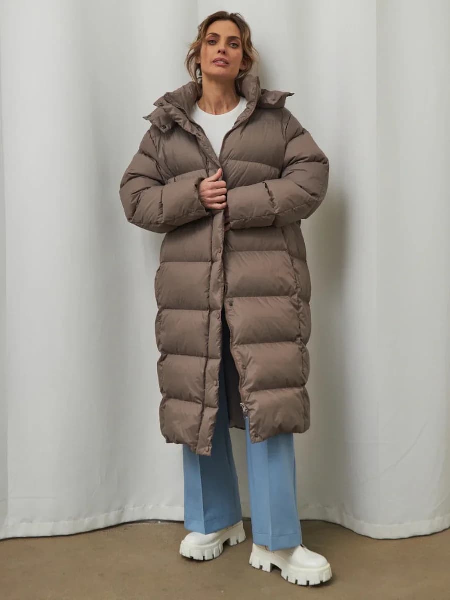 Bornladies Loose 90% Duck Down Coat Ladies Winter Long Sleeve Thicken Warm Long Puffer Jackets Coats for Women Down Coats