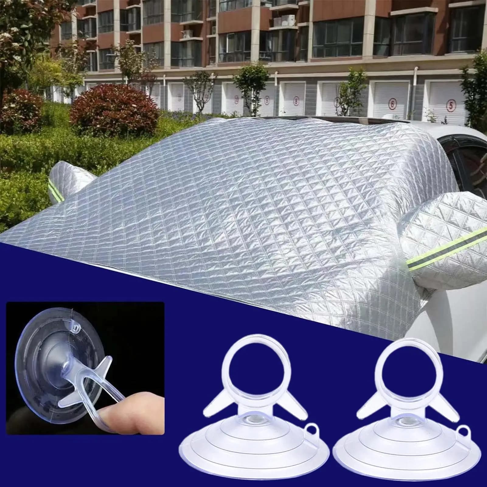 Set da 10 ventose per vetri auto, ganci a ventosa a coda di rondine per parabrezza auto e finestre del bagno