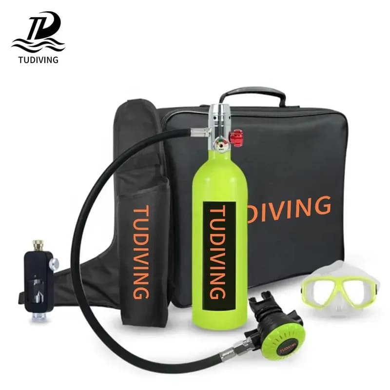 TUDIVING Customizable Professional Factory Direct CE 1L 15-25Min Snorkeling Swimming Snorkeling Air Tank Set Scuba Diving Kit