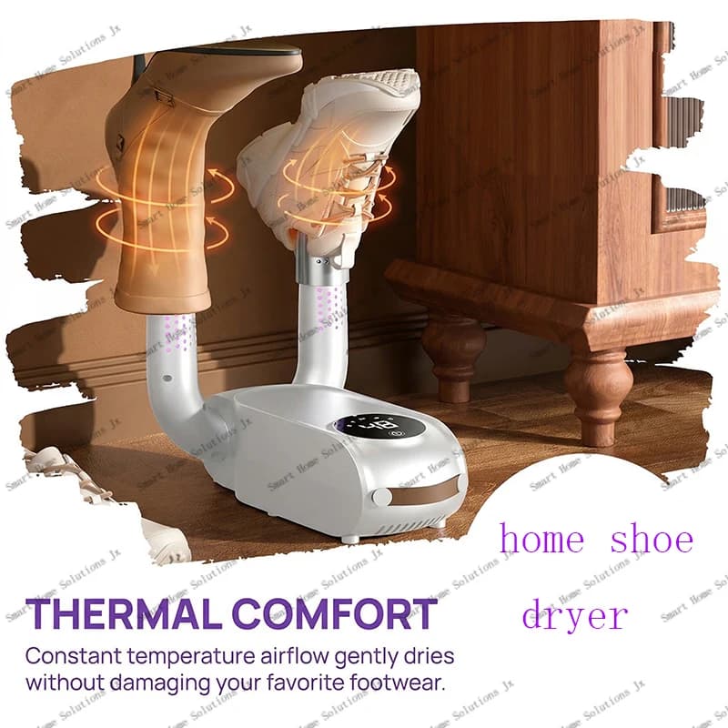 Asciugascarpe elettrico portatile, asciugatore a temperatura costante con timer, gadget deumidificante e deodorante per scarpe e stivali