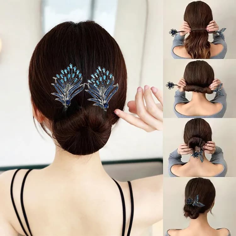 Hair plate with hand woven padded headdress for woman