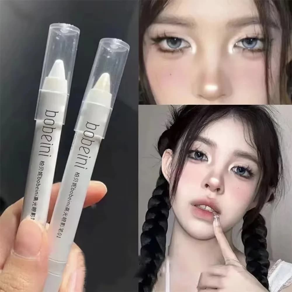 3 color waterproof opaque highlighter pencil that does not droop illuminates the eyes easy to use
