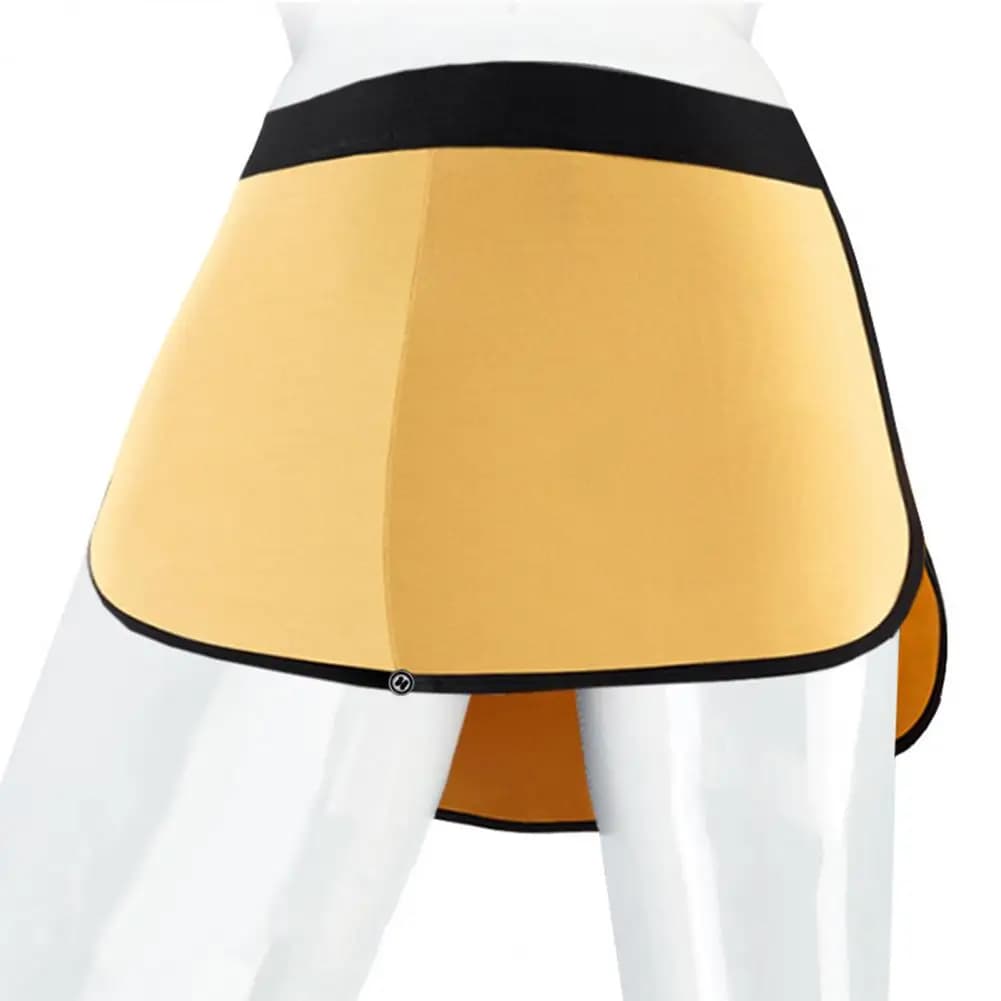 Plus Size Men Boxer Triangle Lining Elastic Waist Double-Layer Soft Comfortable Underwear 3-in-1 Briefs Culottes Apro Shorts