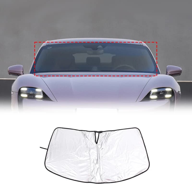 Auto Interior Accessories Car Memory Steel Ring Sun Shade Front Car Sunshade Cover For Porsche Taycan 2019-2025