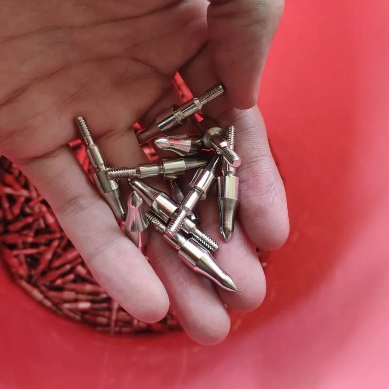 20 Pezzi Punte di Freccia Universali Filettate 6.2mm 7.8mm in Acciaio Inossidabile, Punte Sostituibili per Pratica di Tiro con l'Arco, Accessori per Tiro con l'Arco