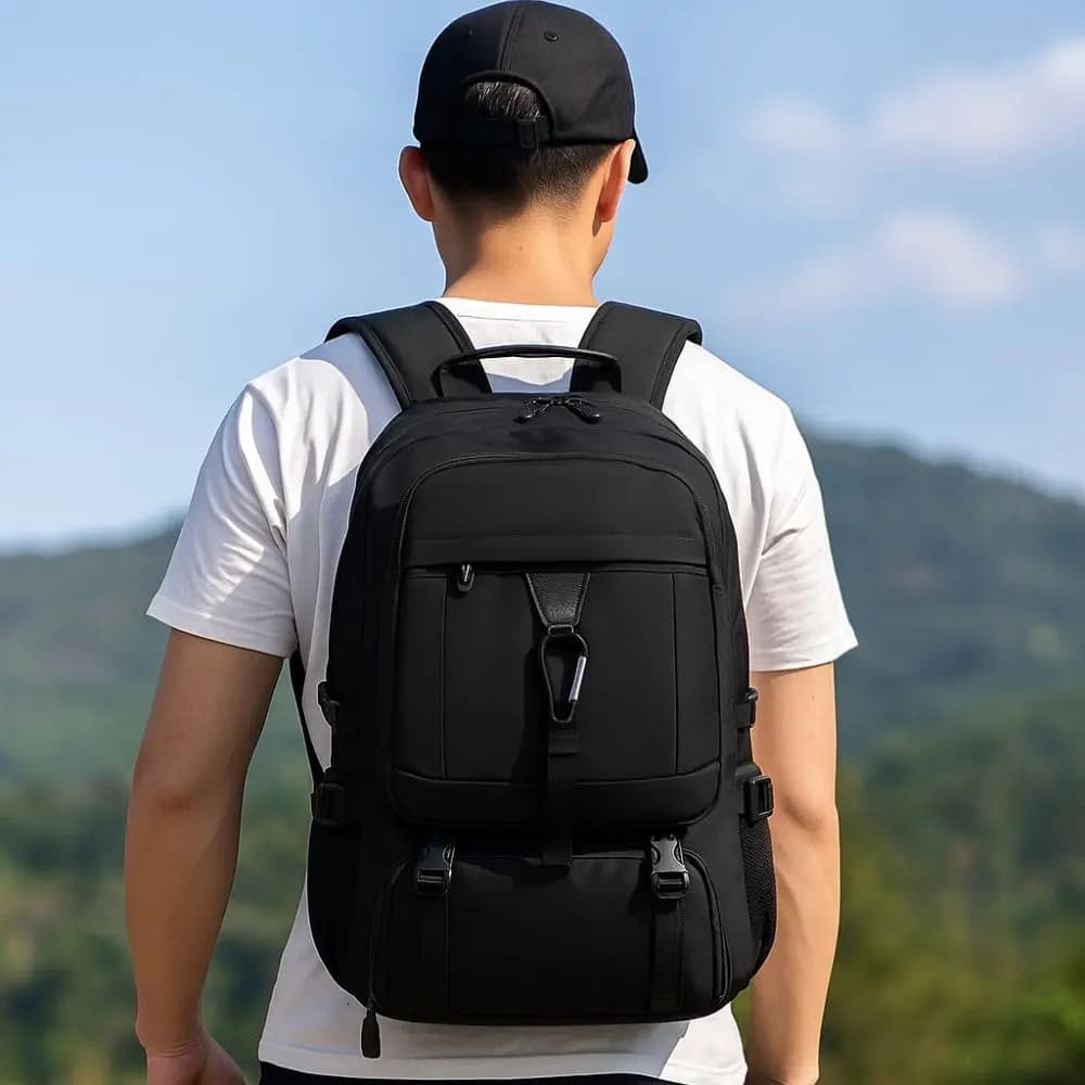 Zaino da Viaggio 50L/80L con Porta USB, Impermeabile, Multitasche, Cinghie Regolabili, per Escursionismo e Scuola
