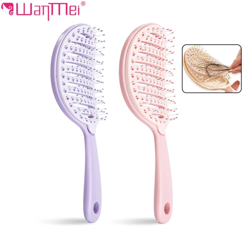 1pcs Self-Cleaning Hairbrush & Scalp Massager - Anti-Frizz Volumizing Brush, Portable Hair Styling Tool for Smooth & Fluffy Hair