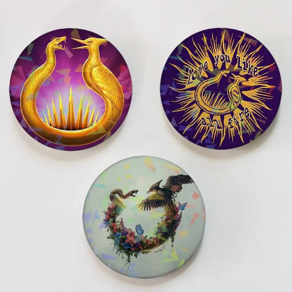 Spilla a Forma di Pulsante Laser 'S-Sunrise on the Reaping', Decorazione per Zaini e Abbigliamento, Gioielli e Regali