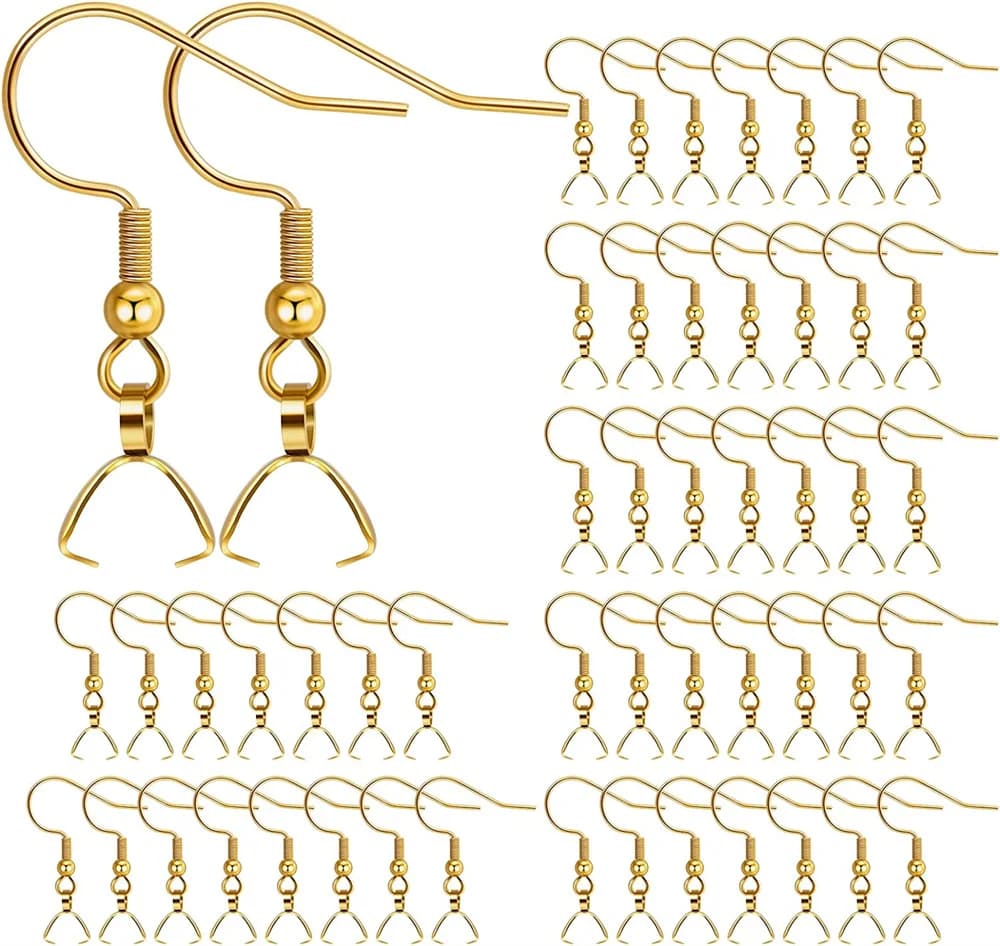 10/20Pcs Stainless Steel Dangle French Earring Wire Hook Earwire Pendant Clasp Ear Buckle Findings DIY Jewelry Making Supplies