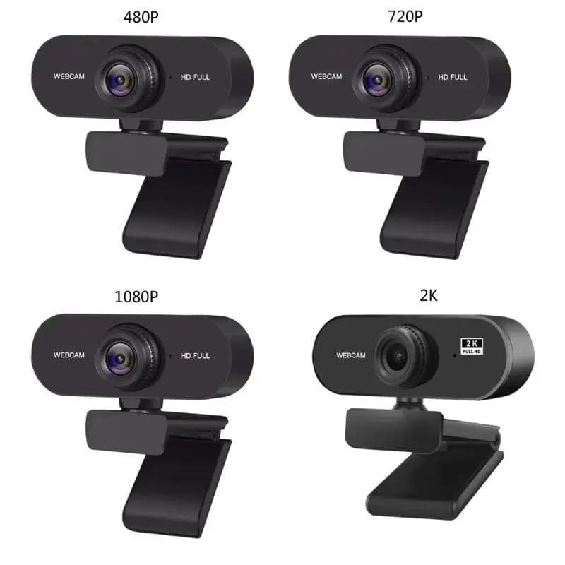 Webcam 31BA 2K 1080P 720P 480P with integrated microphones for noise reduction and automatic focus