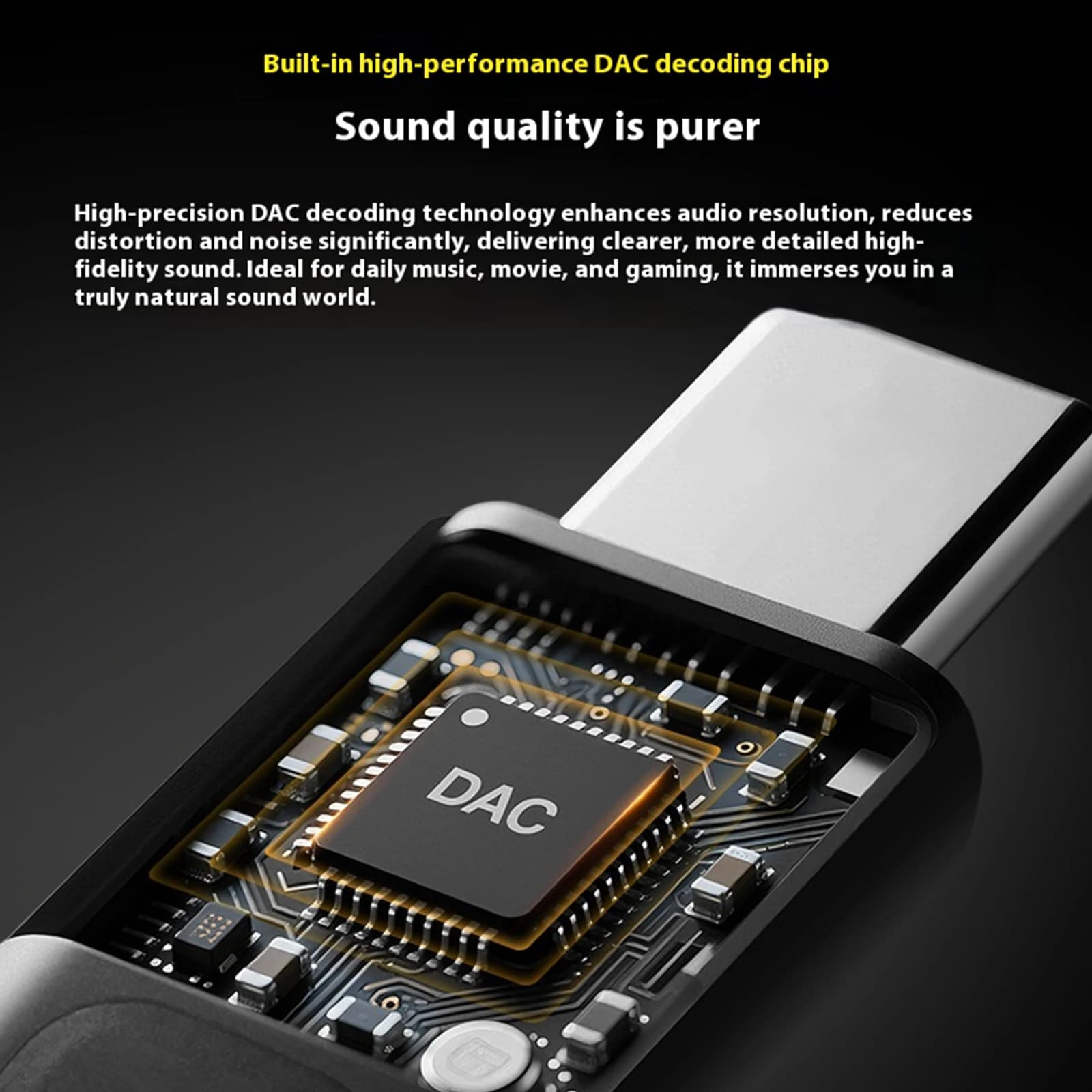 Professional EQ 4 Stage Digital Portable Digital Converter Tuning Headphones Audio Adapter Cable Adapter for Headphone Adapter for Laptop Adapter