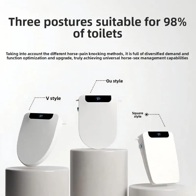 475 mm smart short cover, heated seat, automatic tipping VU square for small bathroom