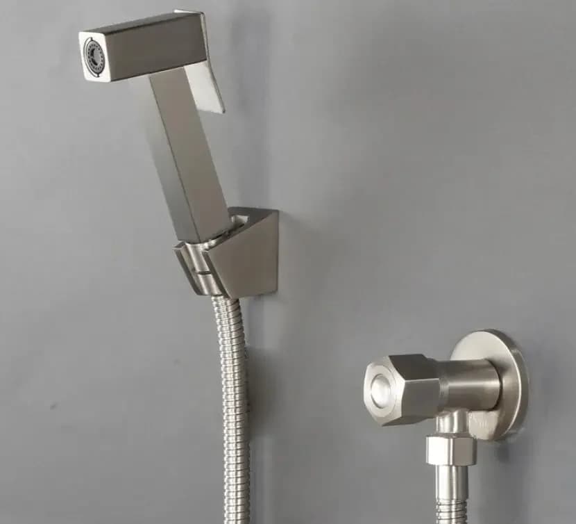 Set Doccia Bidet Portatile in Acciaio Inox 304, Pulitore WC ad Alta Pressione, Soffione Doccia BD203-a
