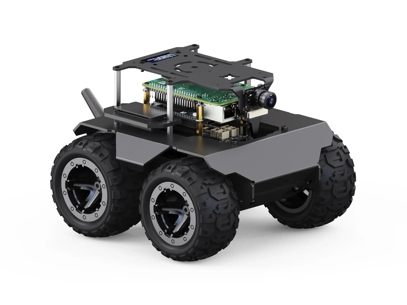 Waveshare RaspRover Robot AI 4WD open source, dual controllers, metal body, suitable for Raspberry Pi 4B/Raspberry Pi 5