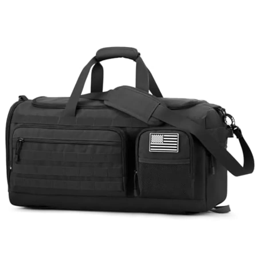 Borsa da viaggio 3 in 1 per uomo e donna, borsa sportiva grande da 50 litri, zaino tattico militare con scomparto per scarpe