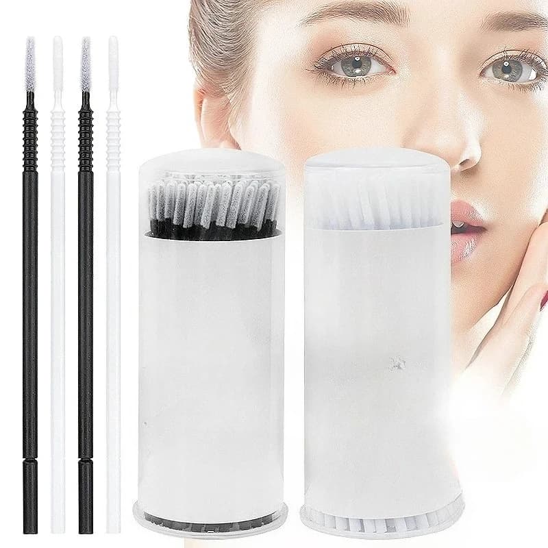 100 Pieces Disposable Brushes for Mascara, Eyelash Micro Applicators, Makeup Tools and Extension Eyelashes