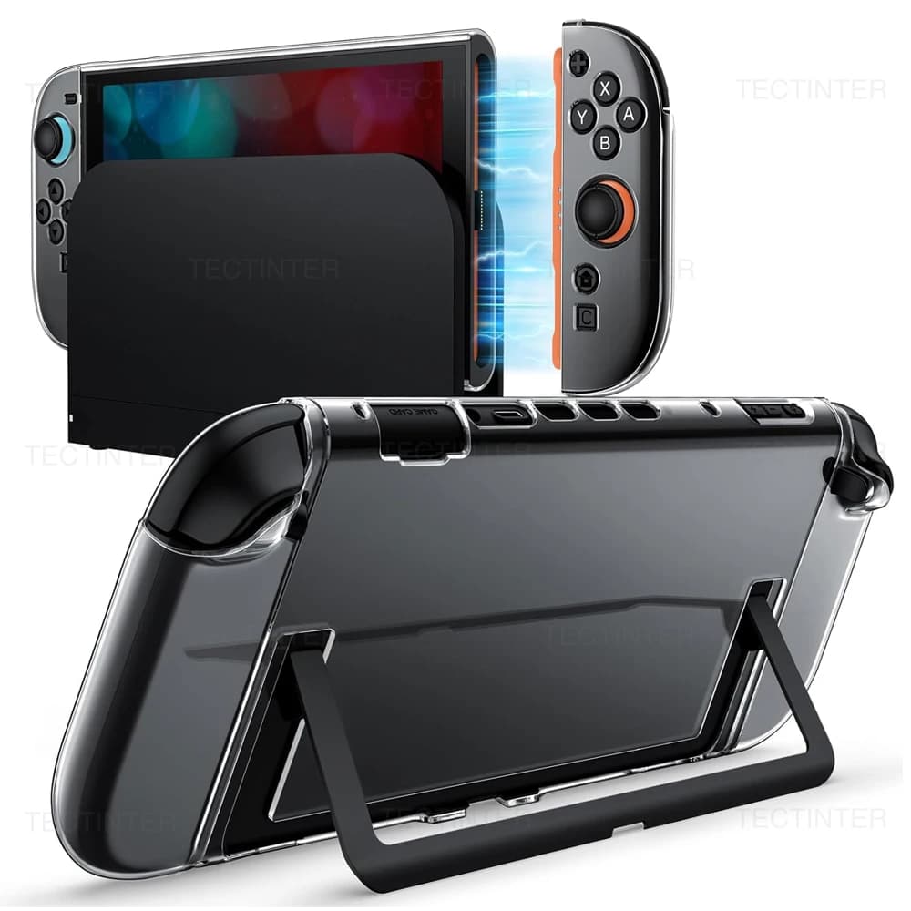 Custodia protettiva trasparente per custodia rigida per PC per console di gioco Switch 2 Protezione completa posteriore per accessori Switch