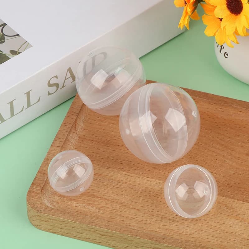 50 Pezzi Capsule Trasparenti Apribili in Plastica, Palline Sorpresa, Mini Contenitori per Modellismo