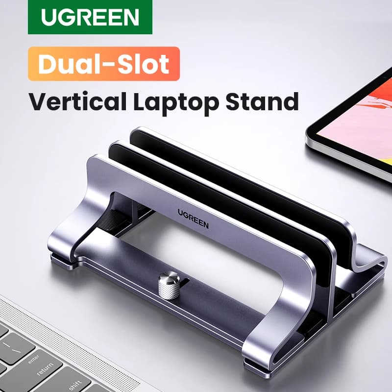 Supporto per Laptop verticale UGREEN supporto per Notebook pieghevole in alluminio supporto per Tablet portatile supporto per Macbook Air Pro PC 17 pollici
