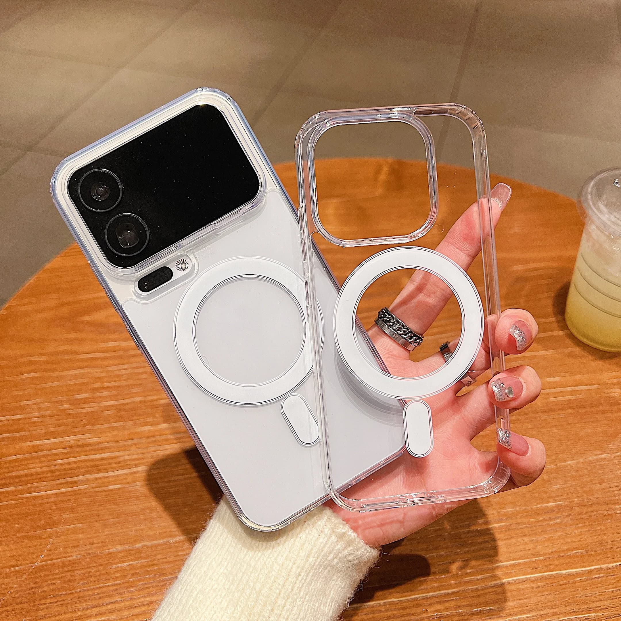Custodia magnetica trasparente originale per Xiaomi Mi 17 Pro Max 15T Pro per copertura rigida in acrilico trasparente con carica wireless Magsafe