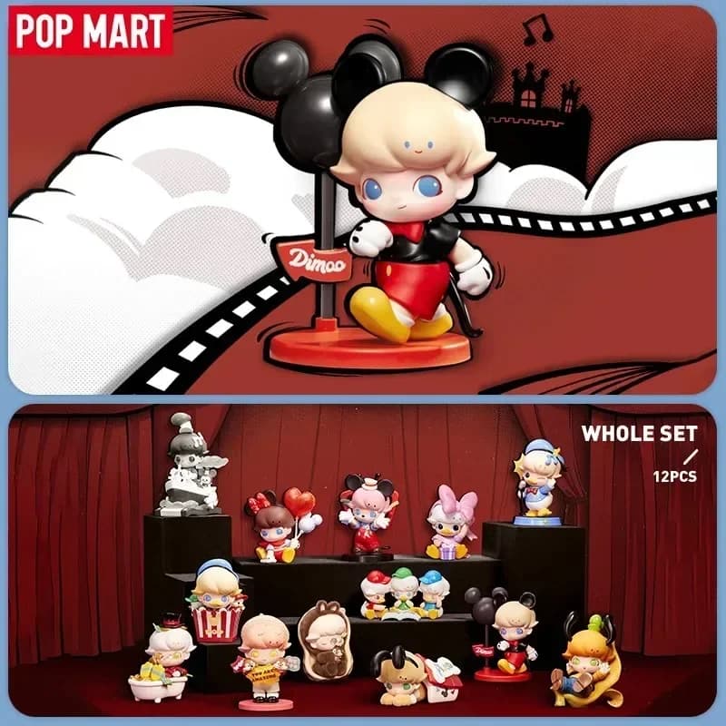 POP MART DIMOO WORLD x DISNEY Series Trendy Mystery Box Anime Action Figure Blind Random Box Giocattoli Modellini Ornamenti Bambole